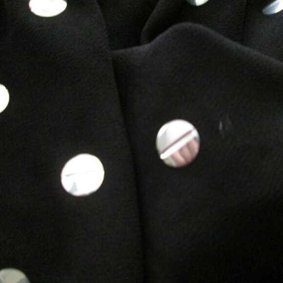 Michael kors Polka Dot Print Skirt- Silver Snap Embellishments-Large-Black-NWT - Picture 10 of 13